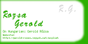rozsa gerold business card